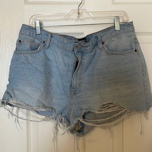 Midrise denim shorts